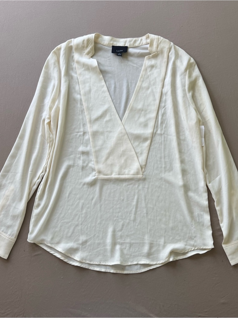Lumiere Deep V-neck long sleeve Blouse